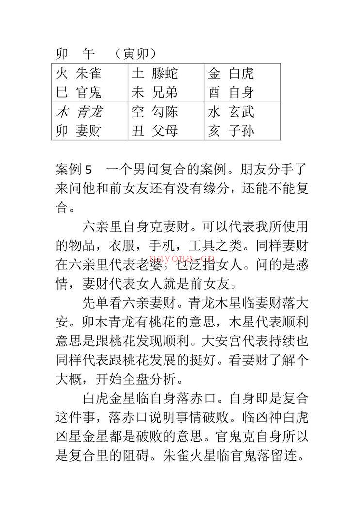 《东北高级小六壬案例》164页