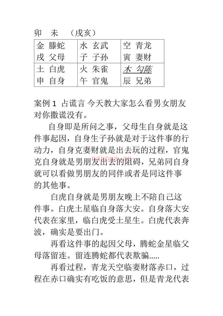 《东北高级小六壬案例》164页