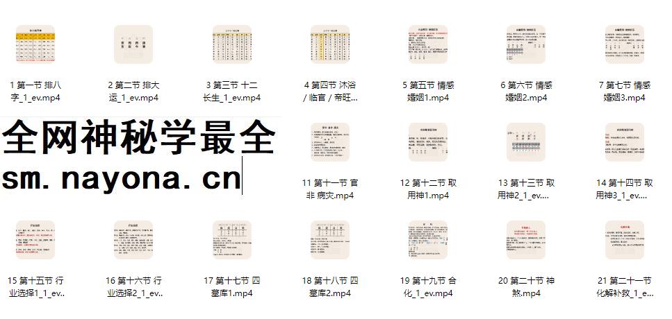 2604185如是禅说【明玄】《四柱学高阶班》 21集视频Y