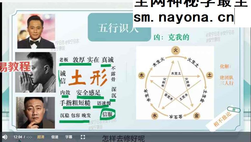 安宁日志面相课【原版】视频19集+2个课件pdf