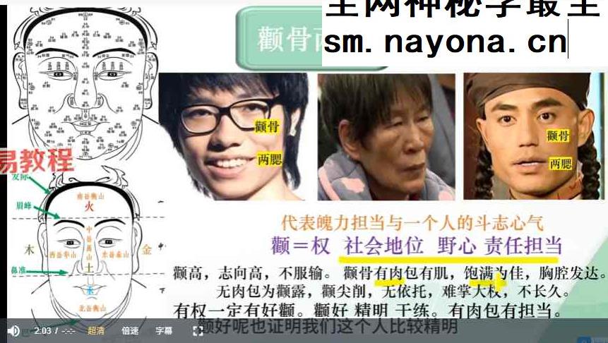 安宁日志面相课【原版】视频19集+2个课件pdf