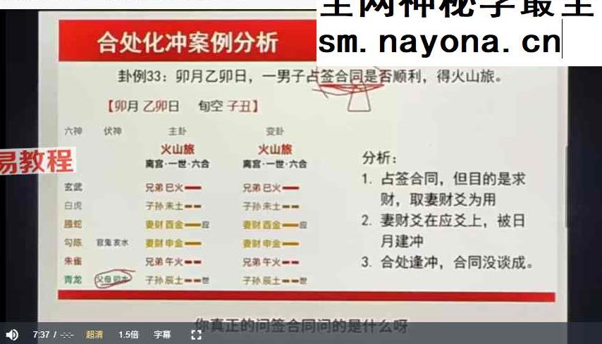 舒涵六爻班108集 视频+课件