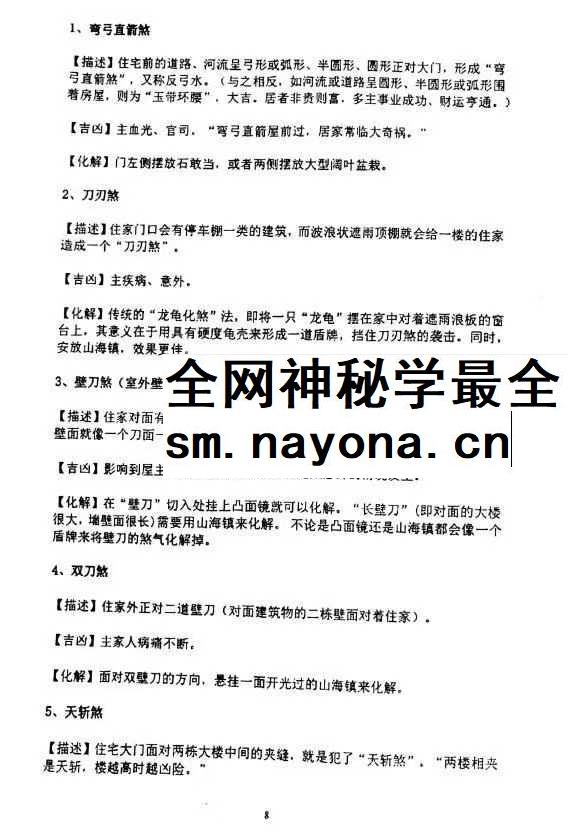 沈文雪 住宅犯煞300讲及化解 77页pdf