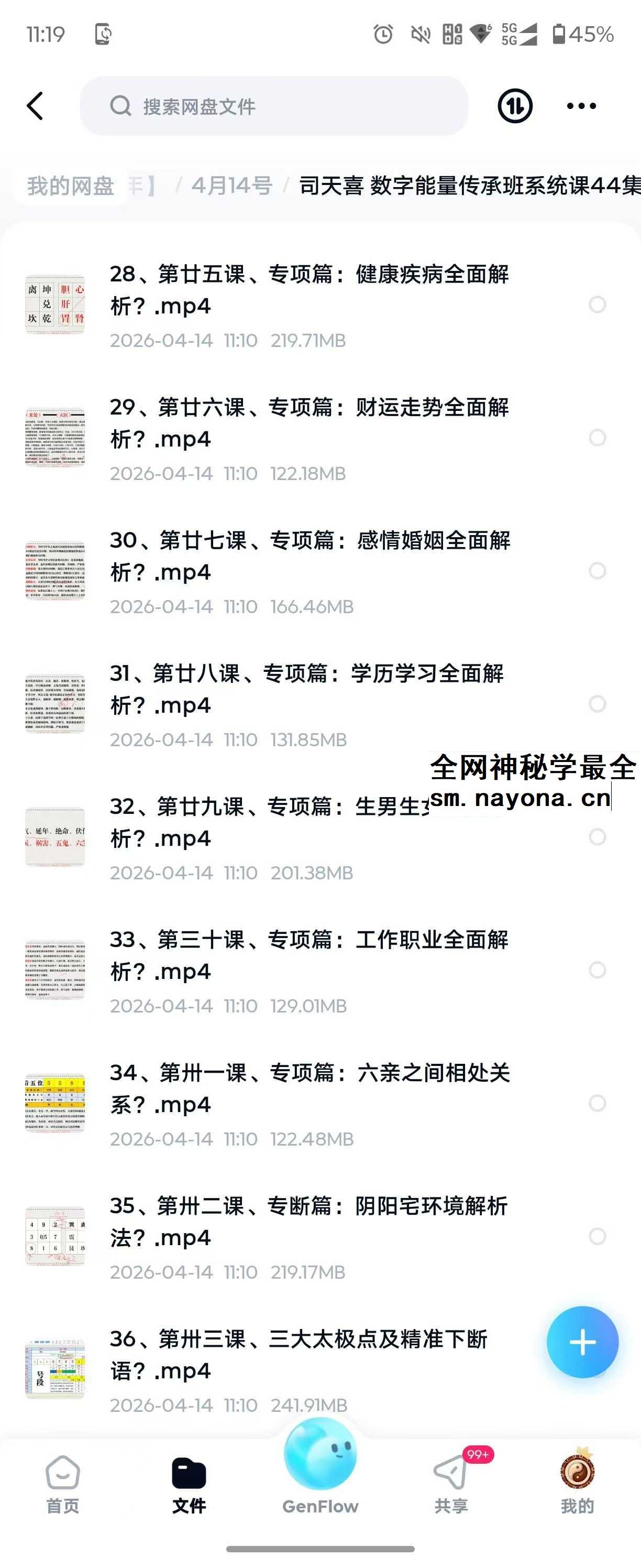 司天喜传承班系统课
