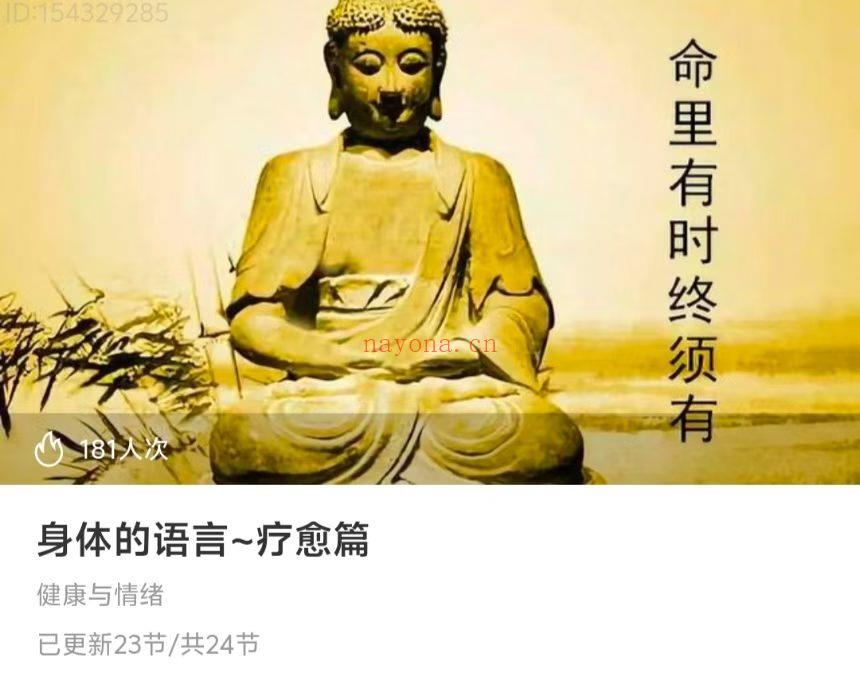 【疗愈课程】身体的语言~疗愈篇