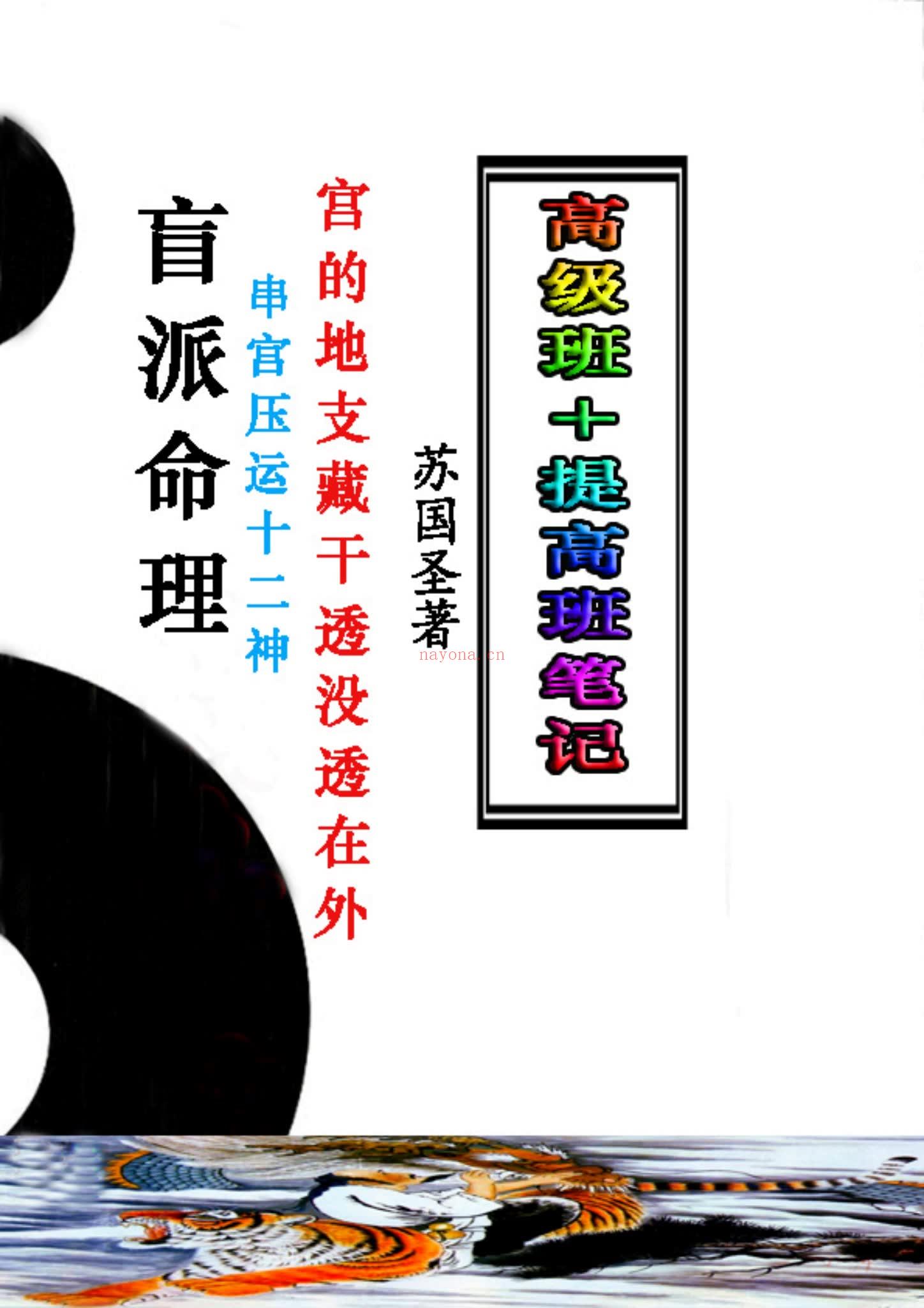 苏国圣《盲派命理2021年高级班＋提高班笔记》（82页） 