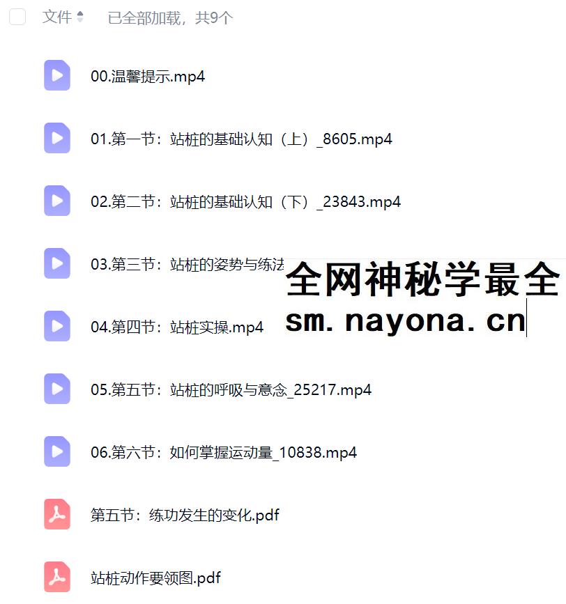 梁兴扬 站桩养生功 6集+课件