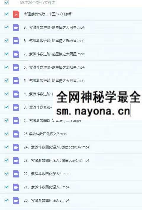 午阳紫薇斗数25集视频+课件