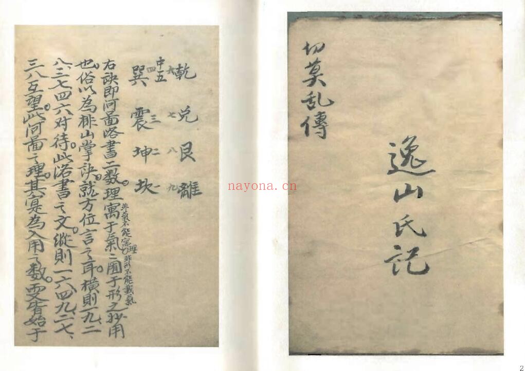 择日古籍《天心理气口诀真传》清代逸山氏钞本 38页双页版 国学古籍 第2张