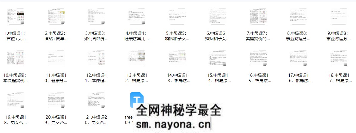 2604251 惟昕老师子平四柱八字中级课视频21集Y
