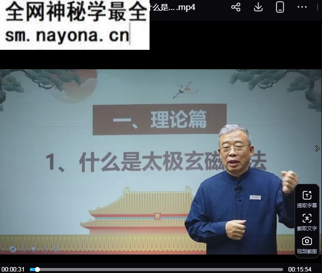 王通福太极玄磁术视频课程16集