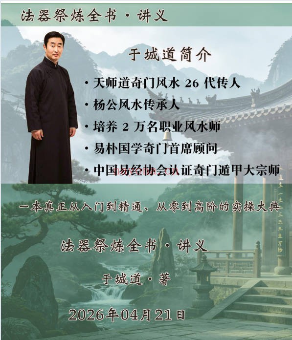 于城道法器祭炼全书开光祈福化解法器370页PDF