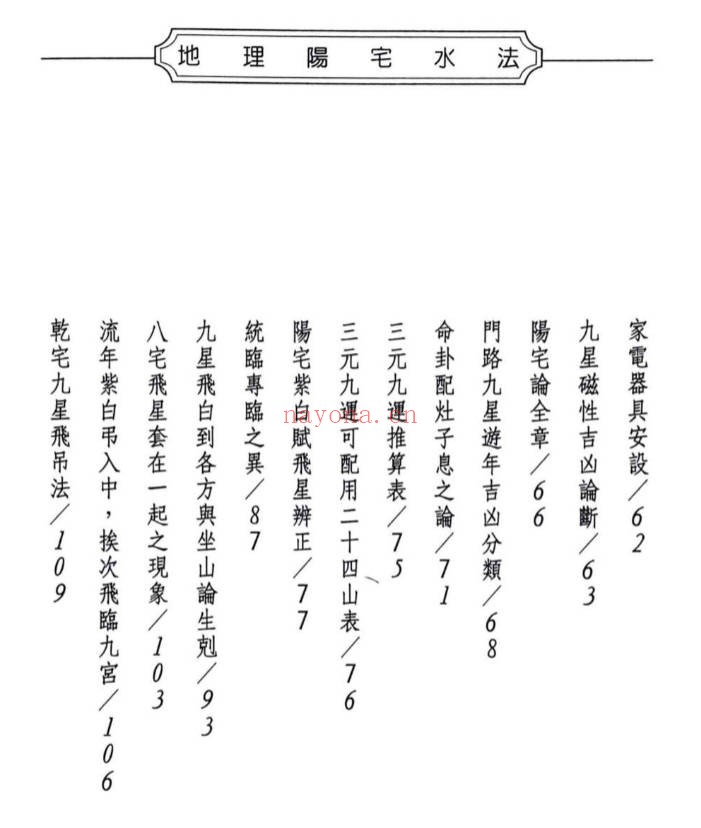 许归地理阳宅水法264页PDF 阳宅水法教程