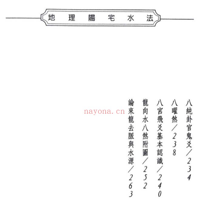 许归地理阳宅水法264页PDF 阳宅水法教程