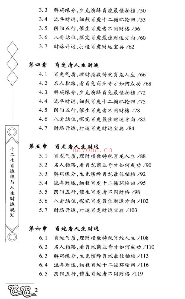 十二生肖运程与人生财运规划261页PDF 生肖运势教程