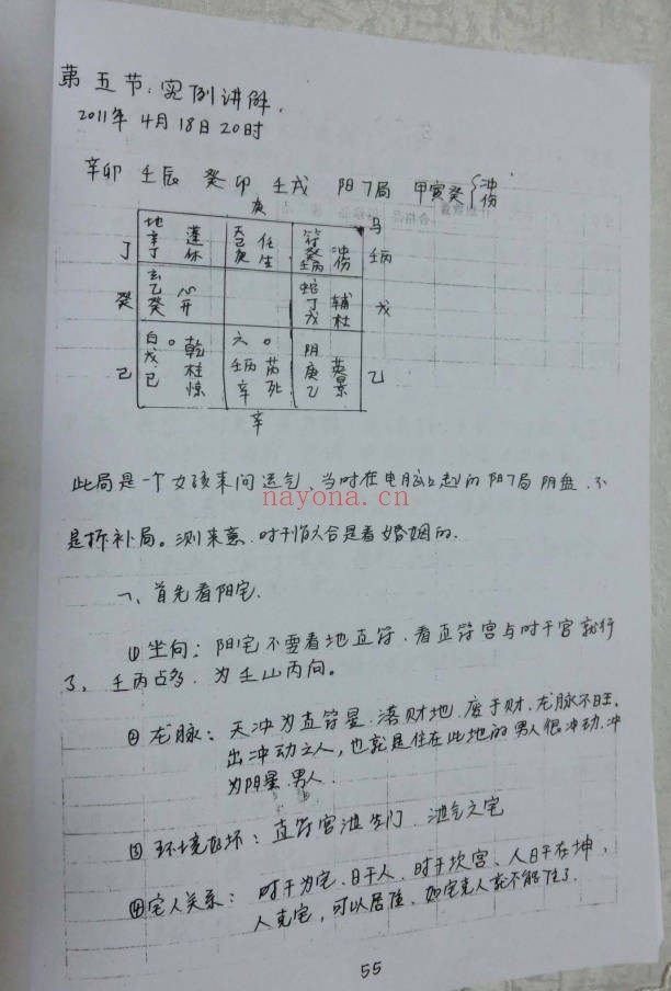 奇门高级心法拍照版64页PDF 奇门遁甲秘法