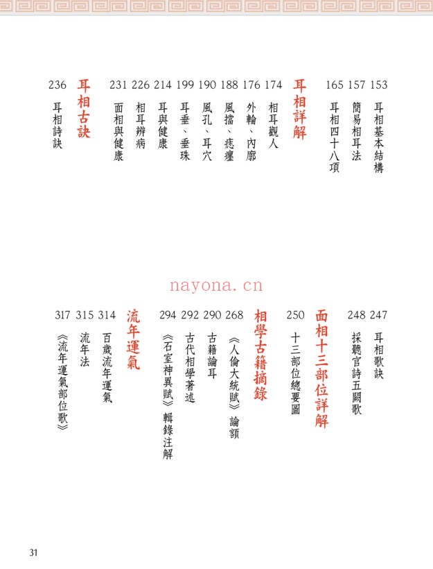 李英才额耳玄机375页PDF 面相学教程