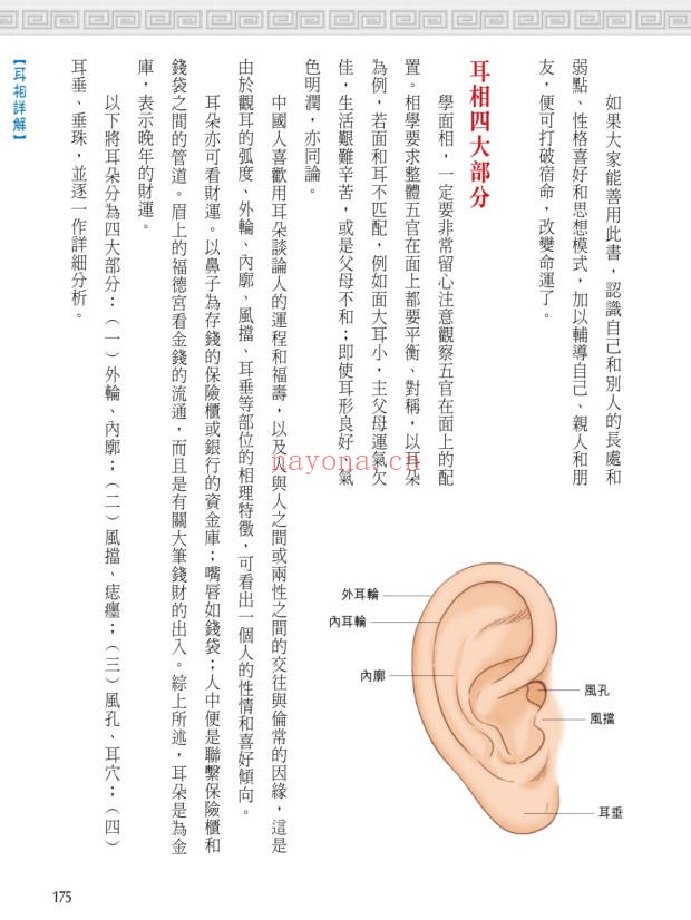 李英才额耳玄机375页PDF 面相学教程