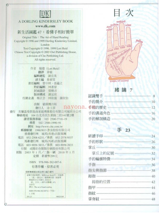 瑞德看懂手相好简单124页PDF 手相学教程