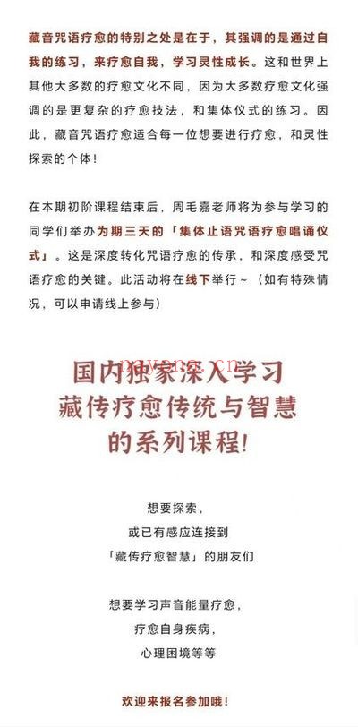 藏音咒语疗愈工作坊初阶入门课23节视频 藏音疗愈