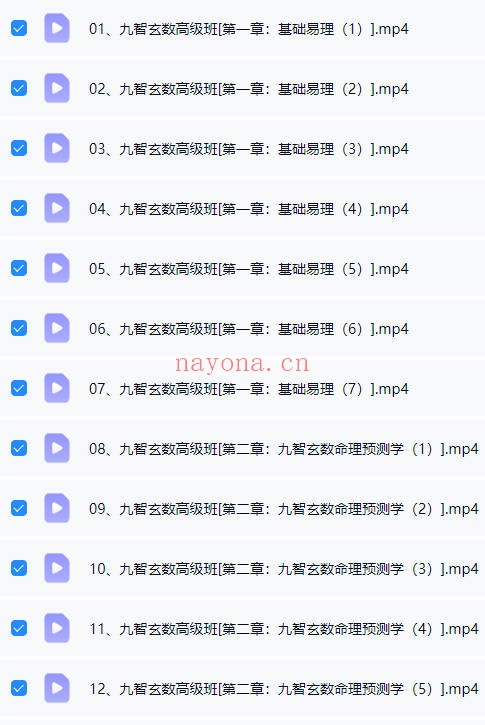王九智《玄数高级班》教学视频36集 - 世有网-专业国学易学古籍资源库