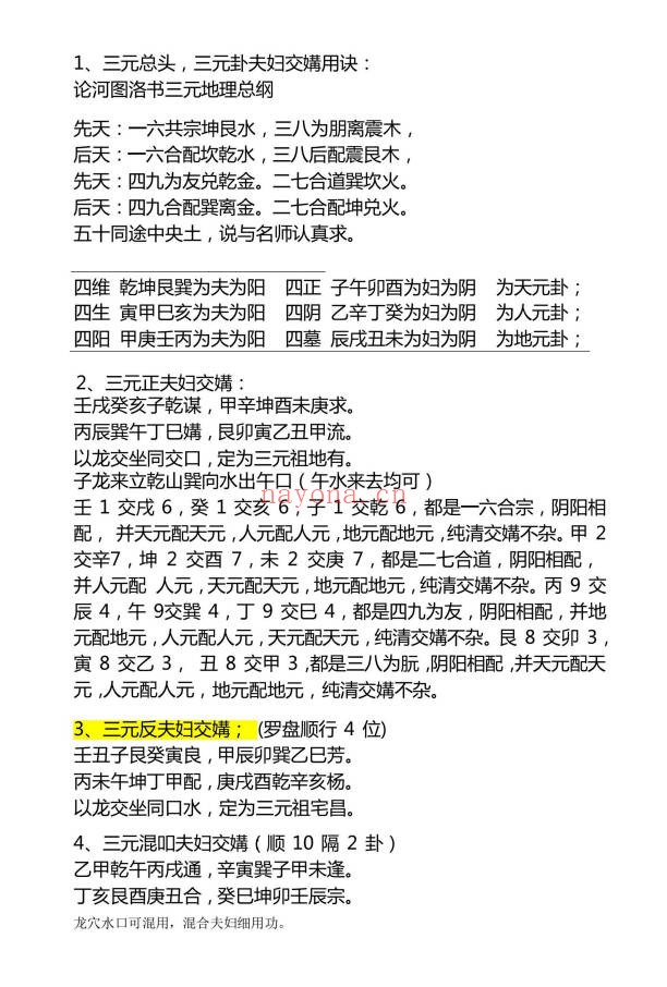 王易成元卦三元风水高级班秘本杨公风水231页PDF
