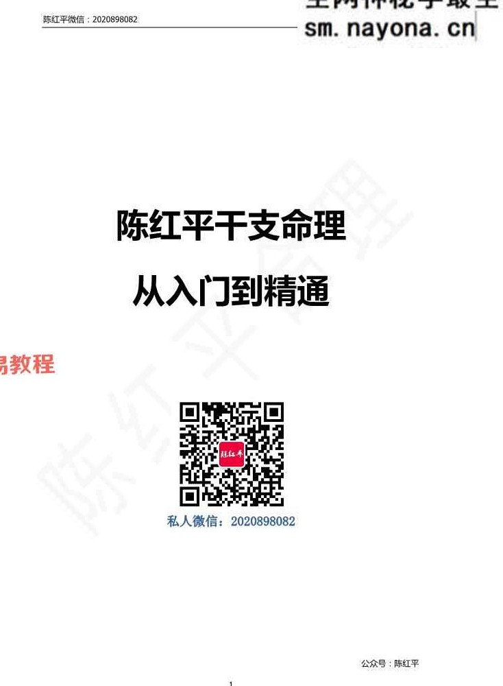 陈红平【干支命理】从入门到精通.pdf 204页