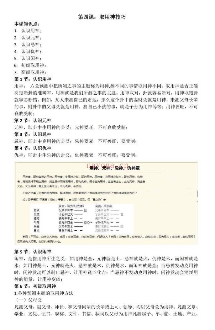 林来锦六爻占卦学习讲义102页PDF 六爻教程