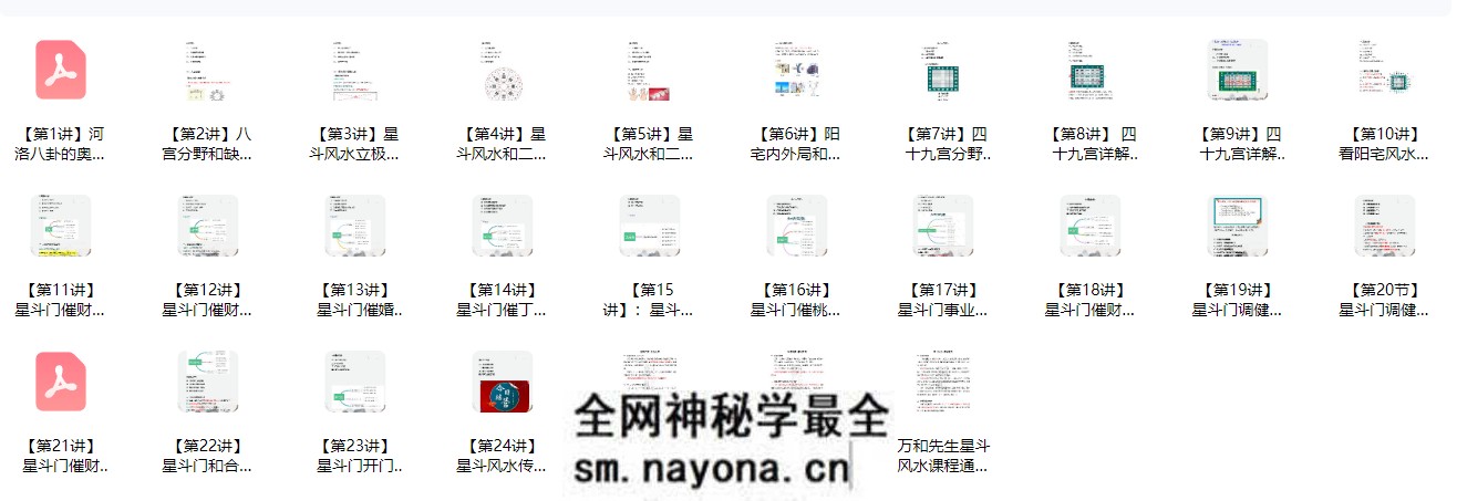 2604265 万和《星斗风水传承班》基础+进阶28集 附课件+作业