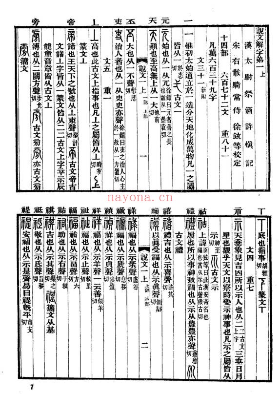 说文解字397页PDF 汉字字形字典