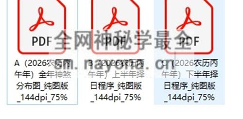 B1742026农历丙午年 全年择日程序+全年神煞分布图PDF电子书44页