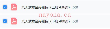 九天紫府金丹秘旨上下册PDF 道家金丹秘法