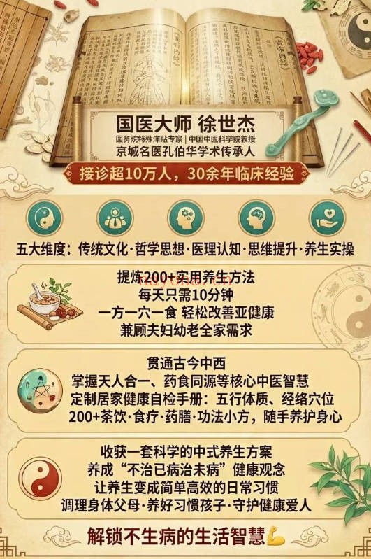 徐世杰精讲黄帝内经170集音频 中医养生系统课