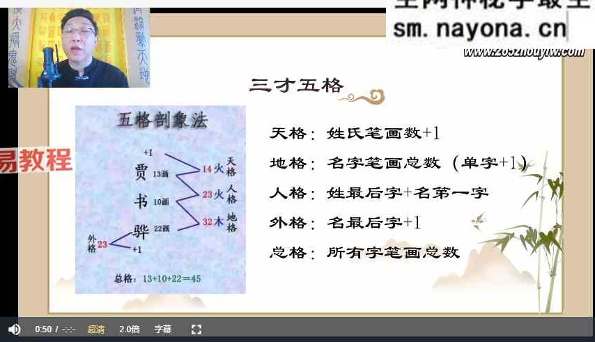 范三明 姓名学课程视频6集