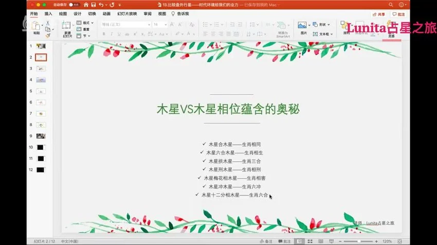 《Lunita占星合盘课程》视频32集