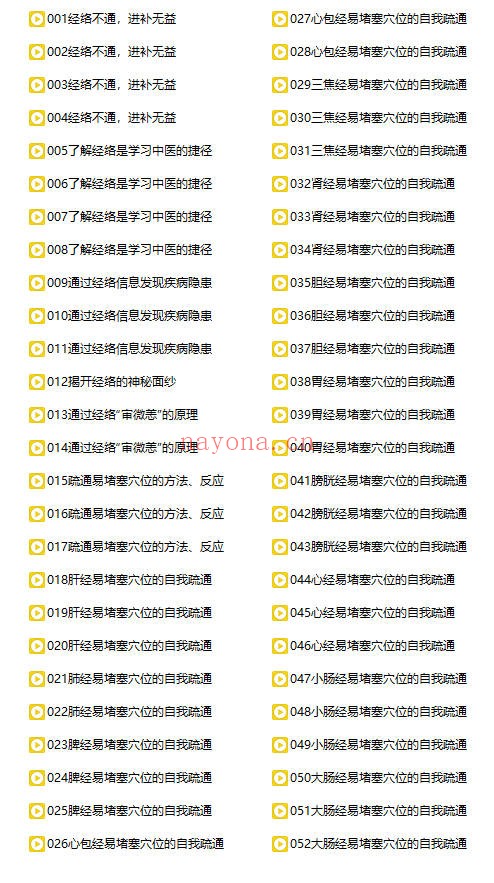 路新宇通经络调百病156节音频+视频 经络教程