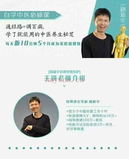 路新宇通经络调百病156节音频+视频 经络教程