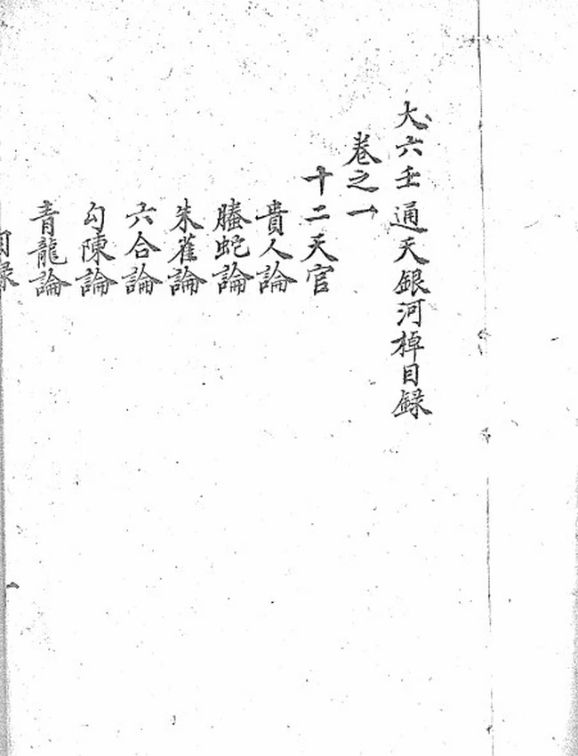 大六壬通天银河棹八卷 清钞本插图 大六壬通天银河棹八卷 清钞本插图