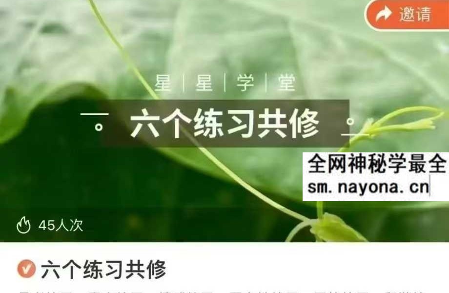灵性基础 星星学堂姚珺 六个练习共修 17集视频课程
