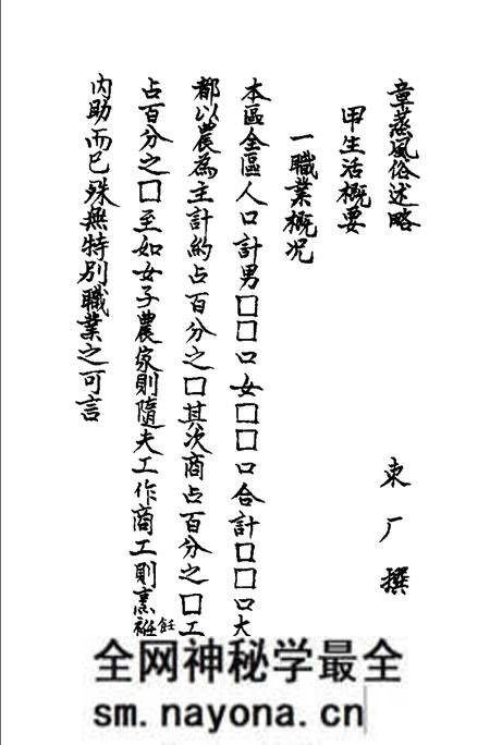 (民国)章蒸风俗述略 束厂撰、 一女标点.pdf电子版_上海市志预览图1
