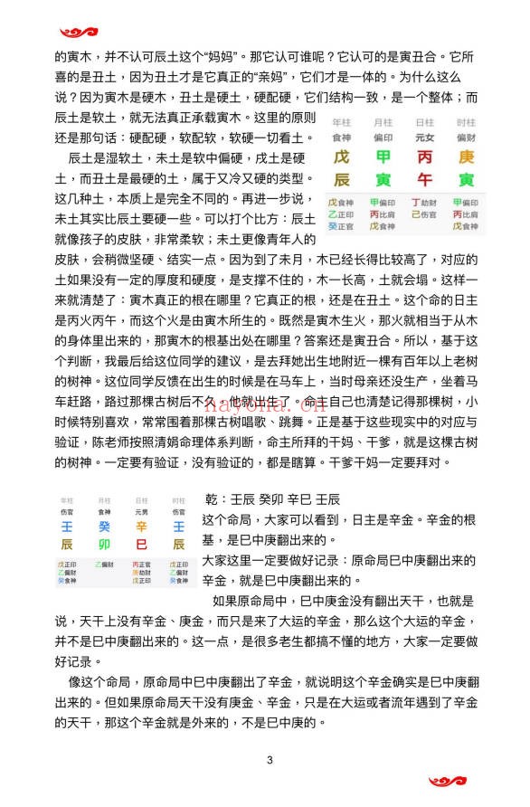 杨清娟弟子陈家盛第二届盲派清娟命理补习班492页PDF