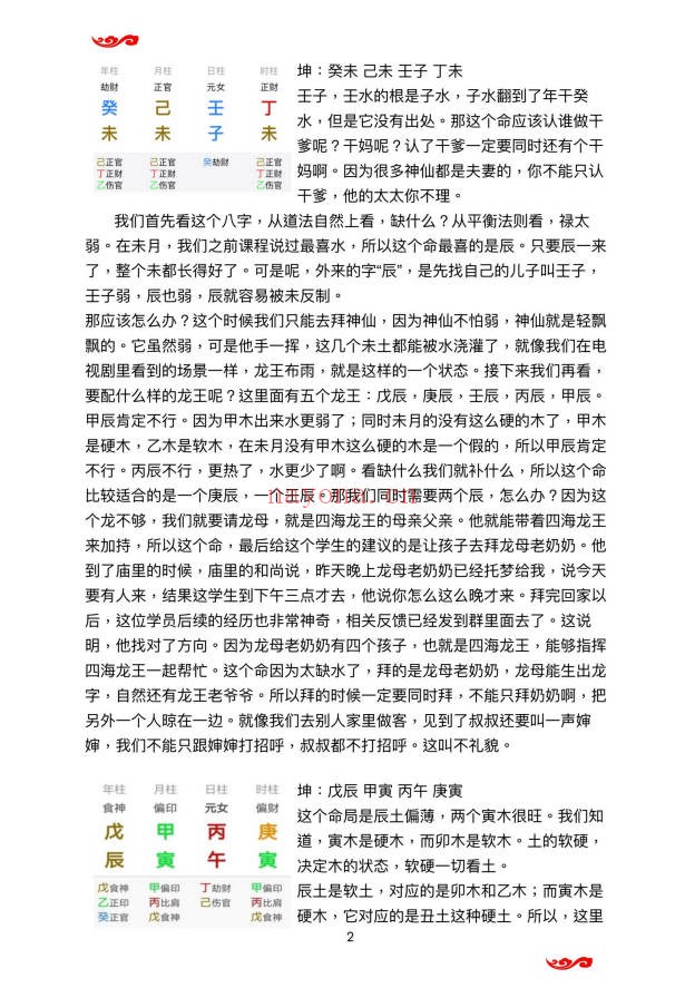杨清娟弟子陈家盛第二届盲派清娟命理补习班492页PDF