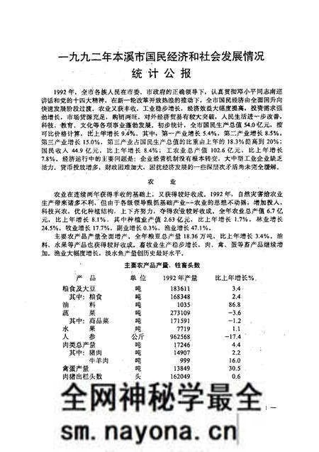 -本溪市国民经济统计资料  1992年.pdf电子版_辽宁省志预览图3