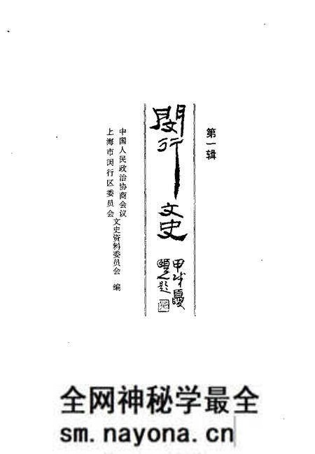 -闵行文史  第1辑.pdf电子版_上海市志预览图1
