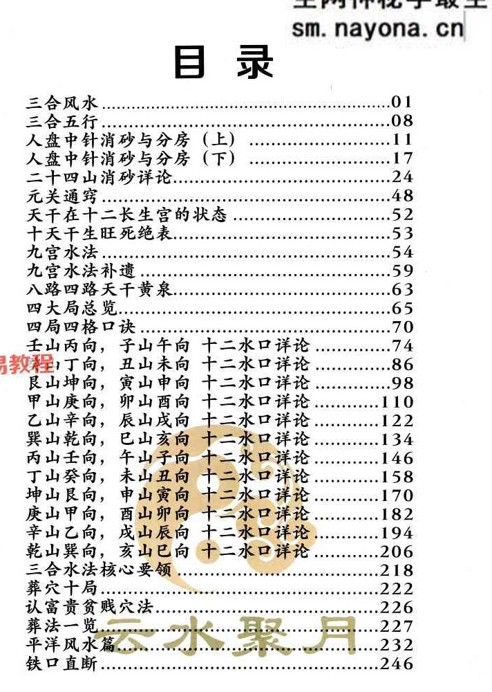 三合古法风水《三合宝录、三合龙虎砂堂前消砂分房》269页.pdf