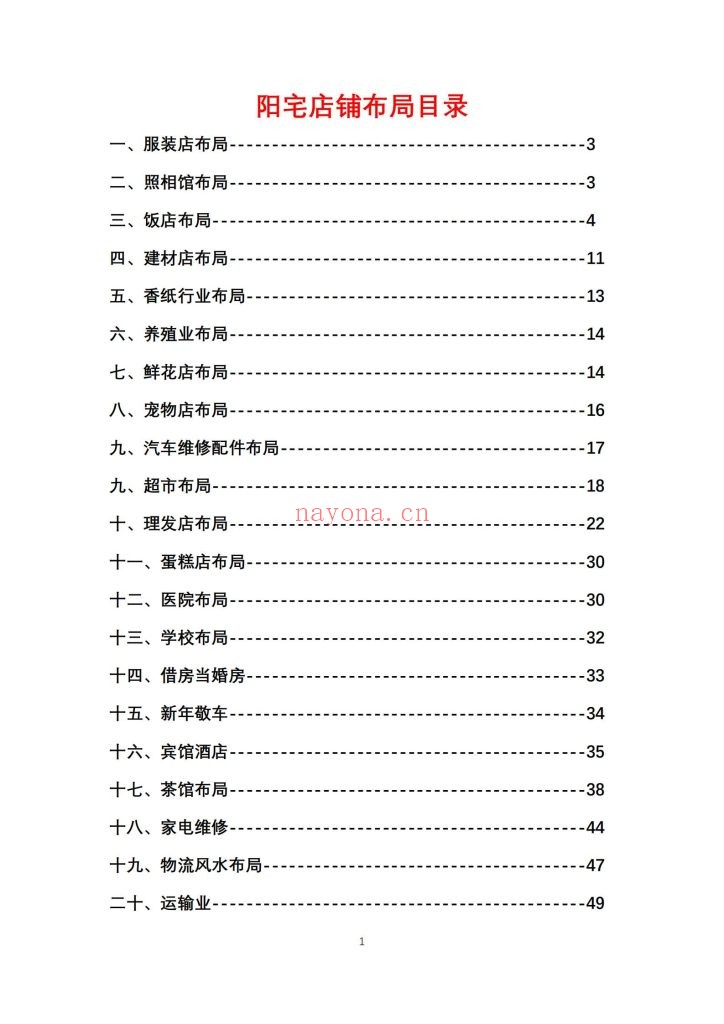《阳宅店铺布局》9
