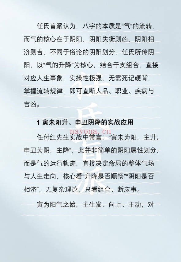 壬付红任氏盲派高级实战顶级盲派最新出炉320页PDF