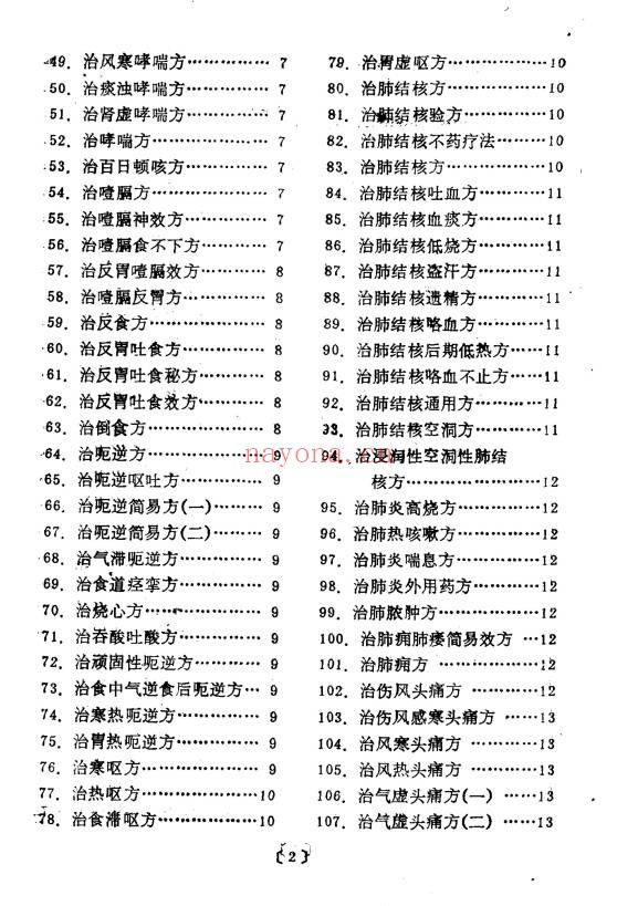 管永昌中医验方集锦216页PDF 中医秘方