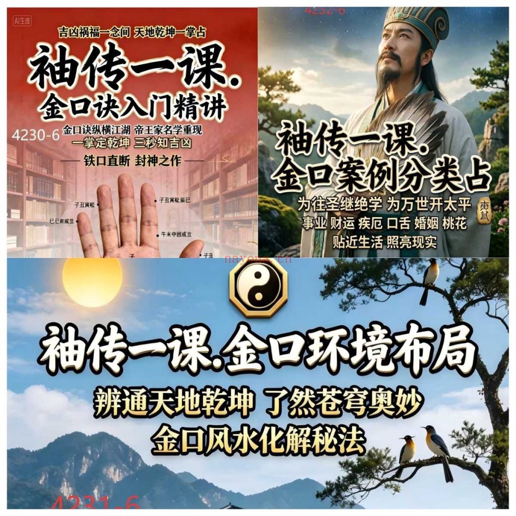 袖传一课·金口诀全套3册15