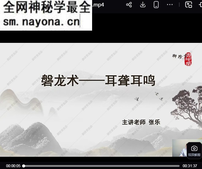 张乐张氏五环磐龙术视频课程22集